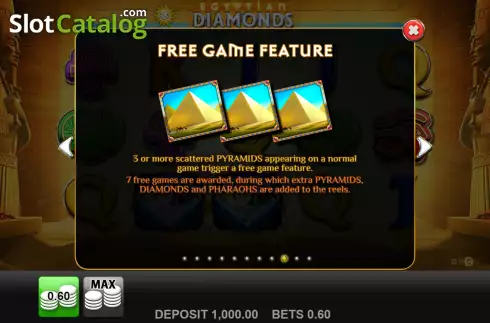 Скрин9. Egyptian Diamonds слот
