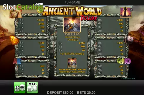 Скрин6. Ancient World Deluxe слот