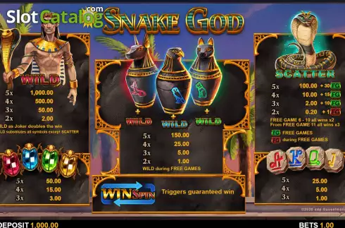 Скрин8. Snake God слот