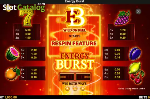 Скрин7. Energy Burst слот
