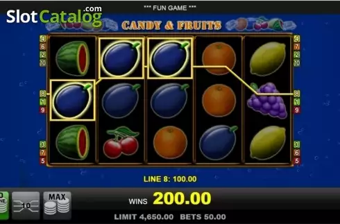 Скрин5. Candy and Fruits слот