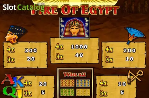 Скрин3. Fire of Egypt слот