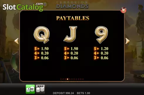 Скрин9. Centurion Diamonds слот