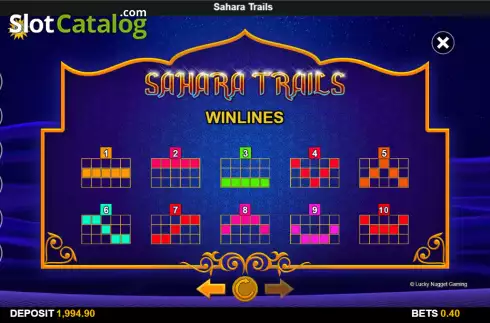 Скрин8. Sahara Trails слот