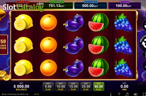 Скрин2. Book of Shining Hot Bell Link слот