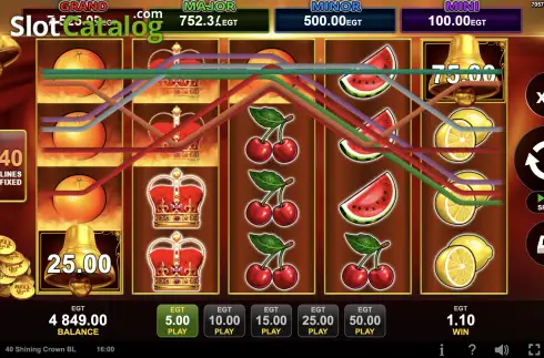 Скрин5. 40 Shining Crown Bell Link слот