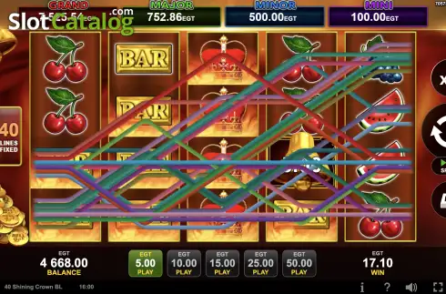 Скрин6. 40 Shining Crown Bell Link слот