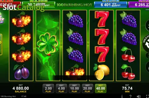 Скрин3. 100 Burning Hot (EGT Digital) слот