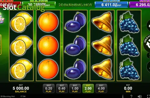 Скрин2. 20 Burning Hot (EGT Digital) слот