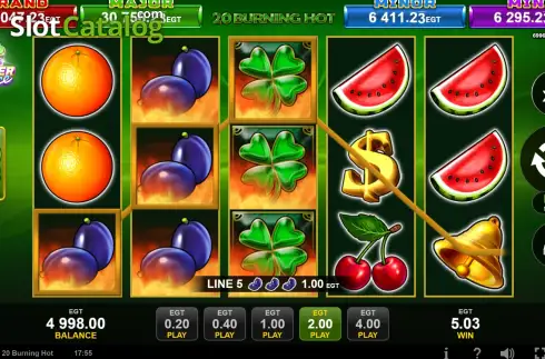Скрин3. 20 Burning Hot (EGT Digital) слот