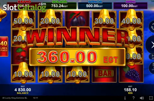 Скрин3. 40 Lucky King Extreme Bell Link слот