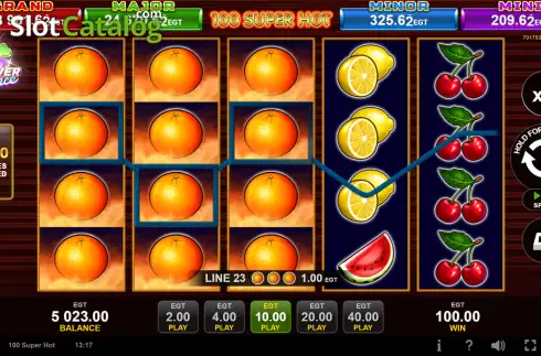 Скрин3. 100 Super Hot (EGT Digital) слот