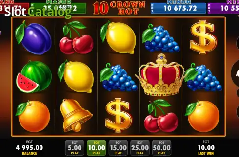 Скрин2. 10 Crown Hot слот