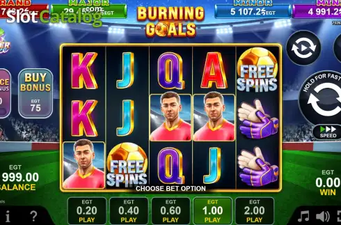 Скрин2. Burning Goals слот