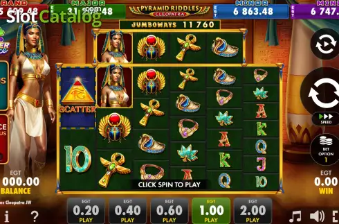 Скрин2. Pyramid Riddles Cleopatra JUMBOWAYS слот