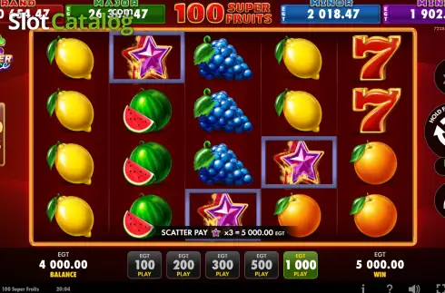 Скрин3. 100 Super Fruits слот