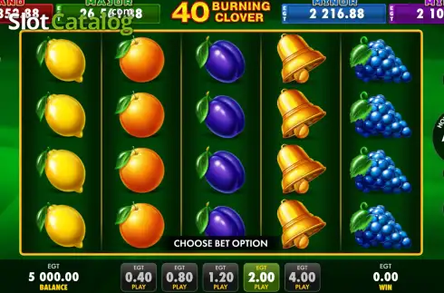 Скрин2. 40 Burning clover слот