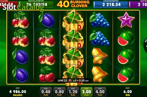 Скрин3. 40 Burning clover слот