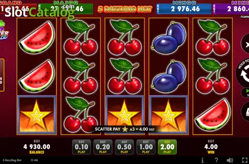 Скрин3. 5 Dazzling Hot (EGT Digital) слот