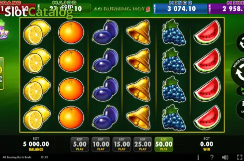 Скрин2. 40 Burning Hot (EGT Digital) слот