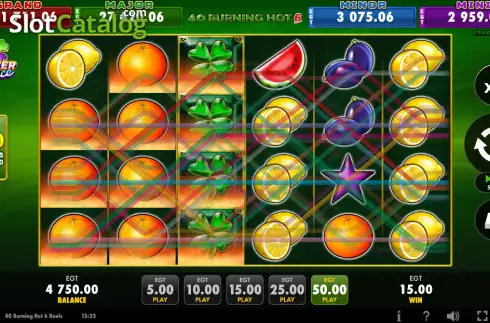 Скрин3. 40 Burning Hot (EGT Digital) слот