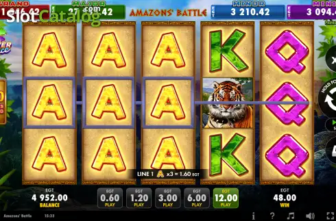 Скрин3. Amazons' Battle (EGT Digital) слот