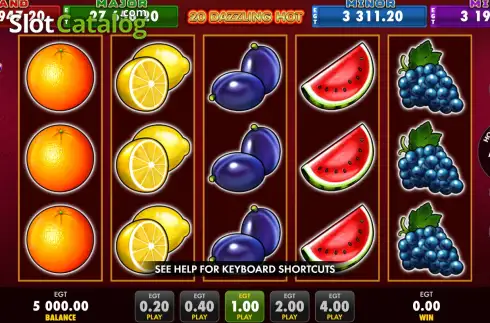Скрин2. 20 Dazzling Hot (EGT Digital) слот