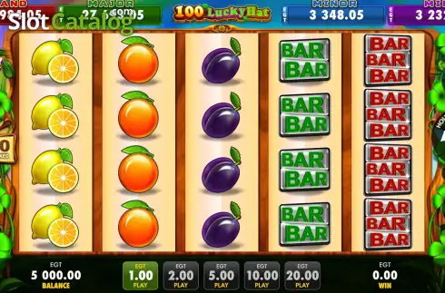 Скрин2. 100 Lucky Hat (EGT Digital) слот