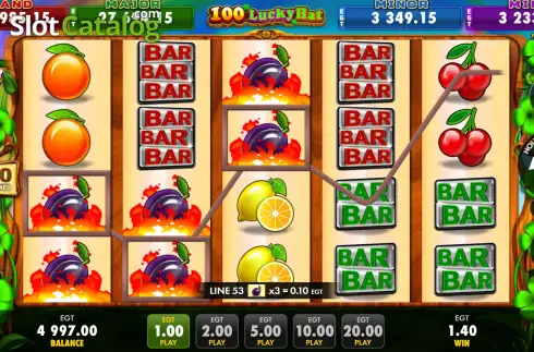 Скрин3. 100 Lucky Hat (EGT Digital) слот