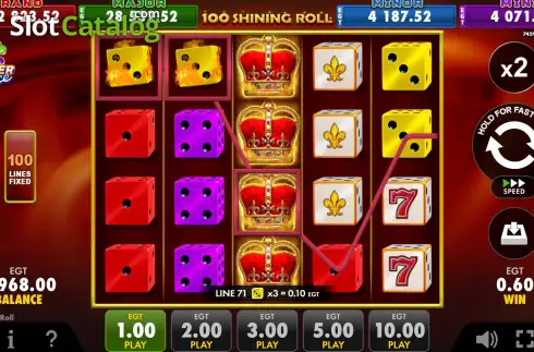 Скрин3. 100 Shining Roll слот