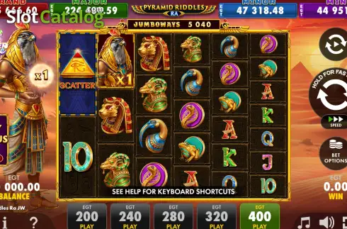 Скрин2. Pyramid Riddles Ra JUMBOWAYS слот