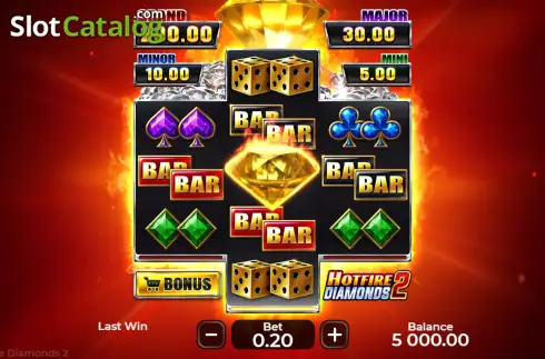 Скрин2. Hotfire Diamonds 2 слот