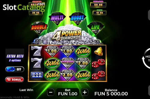 Скрин2. 4 Power Diamonds Hold and Win слот