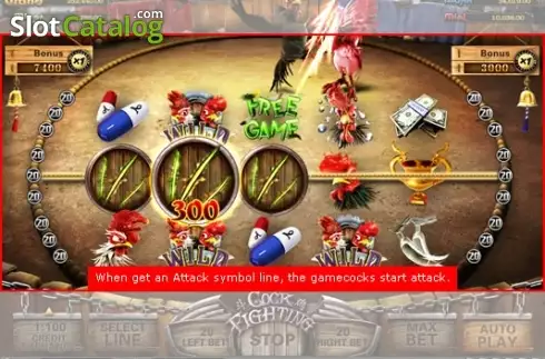 Скрин4. Cock Fighting (esball) слот