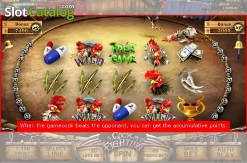 Скрин5. Cock Fighting (esball) слот