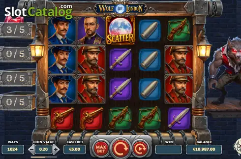 Скрин2. Wolf of London слот