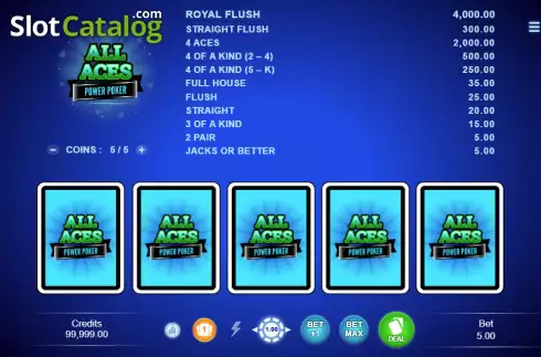 Скрин2. All Aces - Power Poker слот