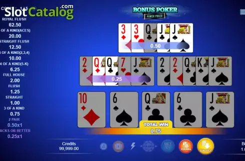 Скрин3. Bonus Poker - Power Poker слот