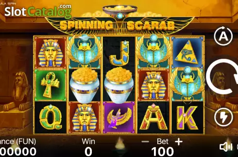Скрин2. Spinning Scarab слот
