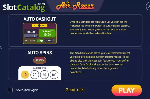 Скрин3. Air Racer слот