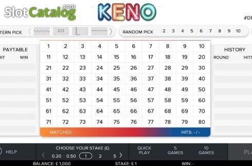 Скрин2. Keno 80 (G.Games) слот