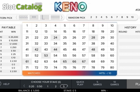 Скрин3. Keno 80 (G.Games) слот
