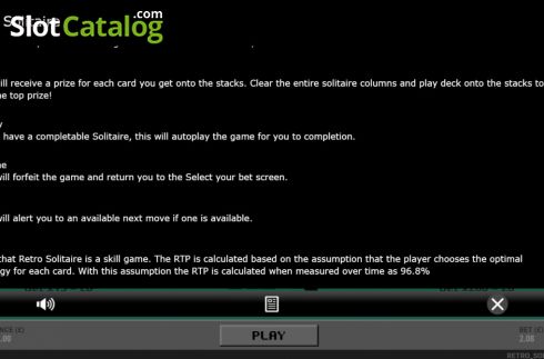 Скрин8. Retro Solitaire слот
