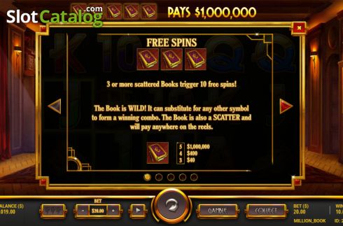 Скрин6. Million Book слот