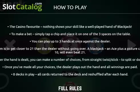 Скрин5. Blackjack (G.Games) слот
