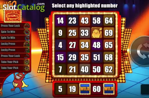 Скрин2. Slingo Press Your Luck слот