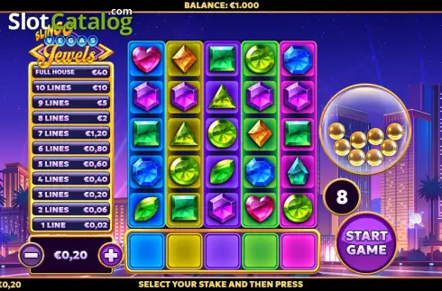 Скрин2. Slingo Vegas Jewels слот