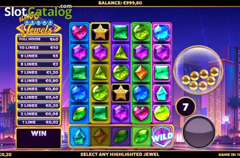 Скрин3. Slingo Vegas Jewels слот