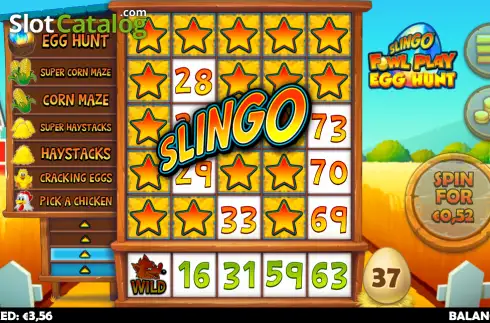 Скрин3. Slingo Fowl Play: Egg Hunt слот