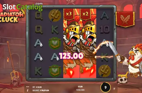 Скрин3. Gladiator Cluck слот